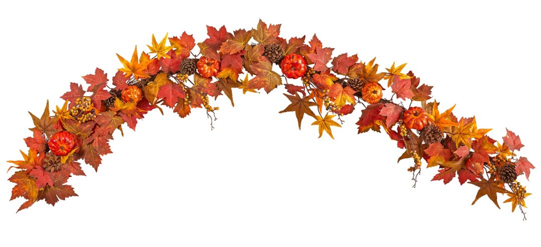 6 Harvest Foliage Artificial Garland