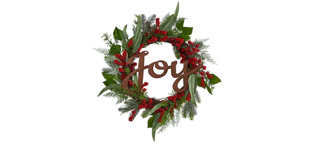 24 Joy Holiday Foliage Artificial Wreath