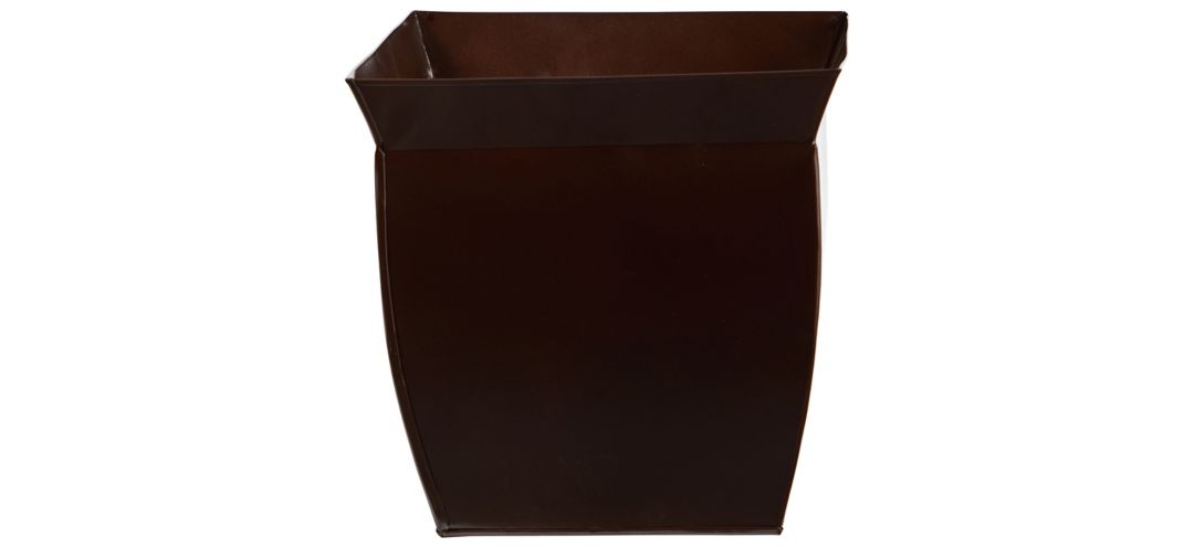 "11.75"" Fluted Metal Square Planter"