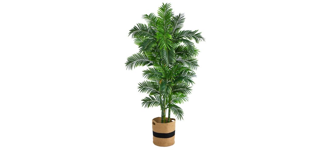 6' Artificial Palm Tree in Cotton Planter