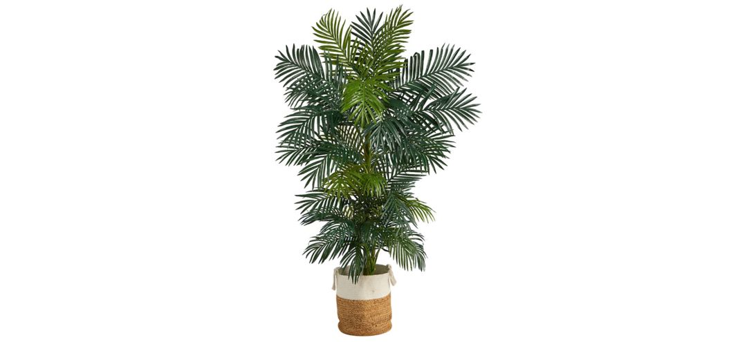 6.5' Golden Cane Artificial Palm Tree in Planter