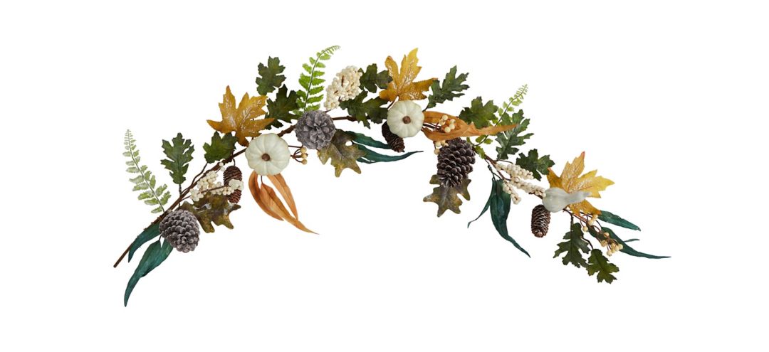 141012530 Crisp 4ft Pumpkin and Pinecones Garland sku 141012530