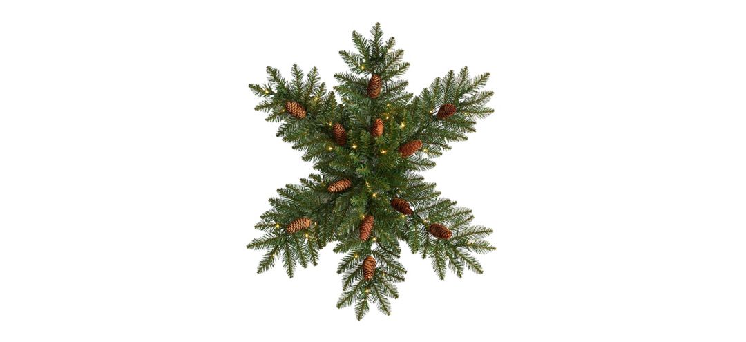 Adak 30 Pre-Lit Snowflake Wreath