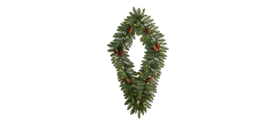 Adak 3ft Pre-Lit Diamond Wreath