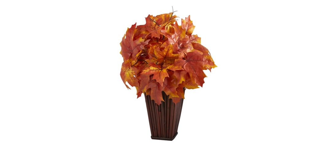 141015481 Fall foliage 19 Maple Leaves in Planter sku 141015481