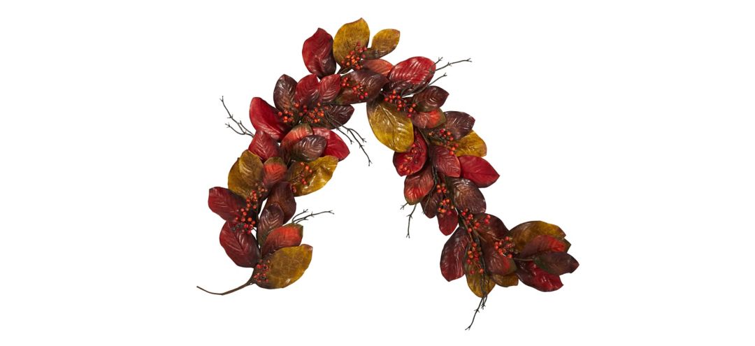 6ft Leaf and Berries Artificial Garland