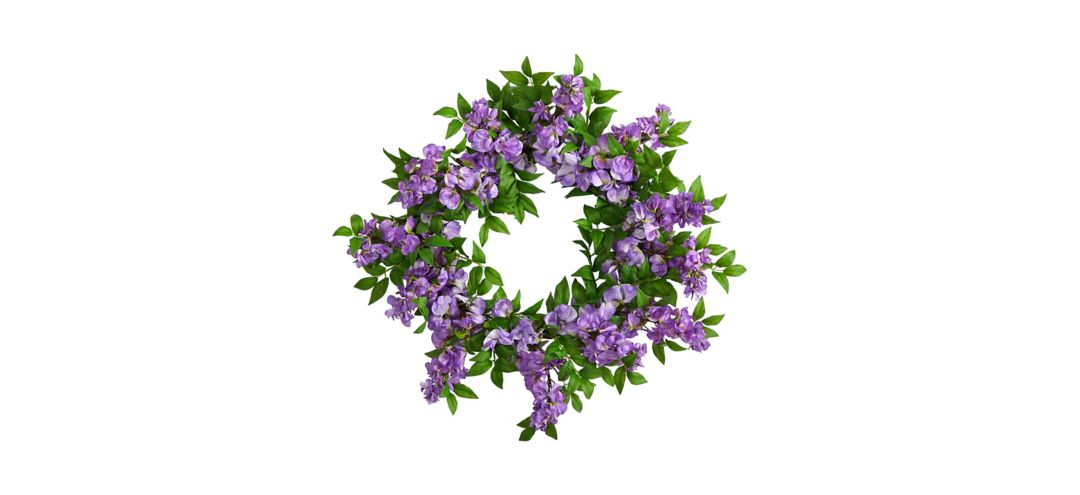 141111380 18in. Wisteria Artificial Wreath sku 141111380