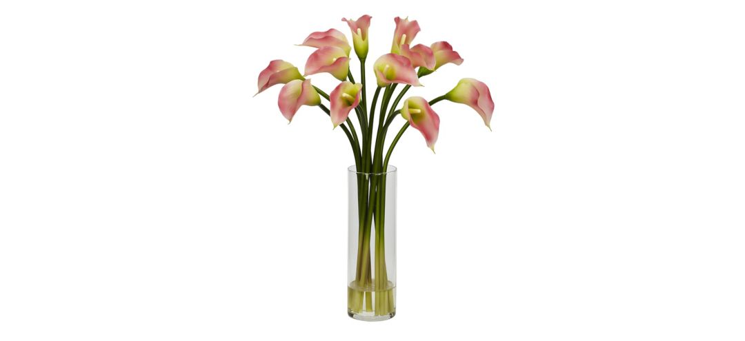 141111870 Mini Calla Lily Silk Flower Arrangement sku 141111870