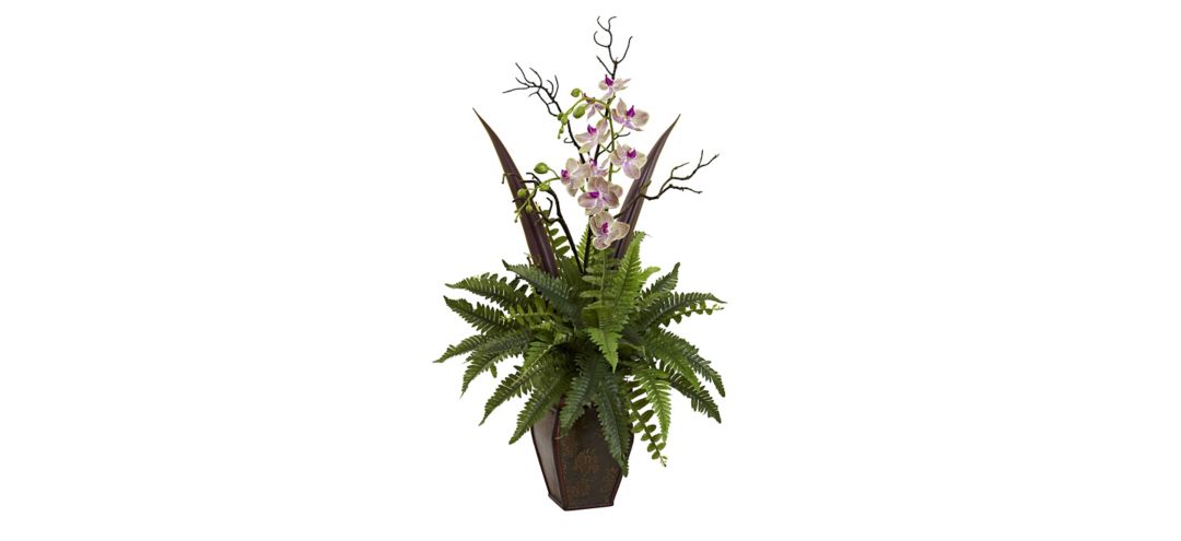 Fern & Orchid Floral Arrangement