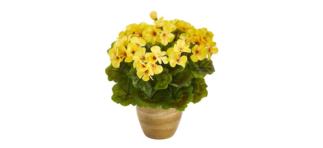 141114420 11in. Geranium Artificial Plant in Ceramic Planter sku 141114420