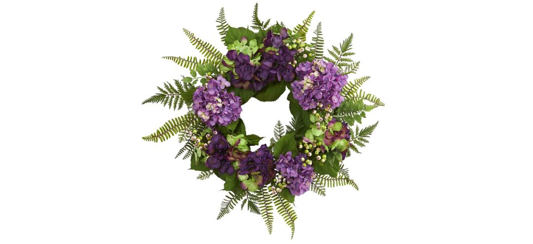 24in. Hydrangea Berry Wreath