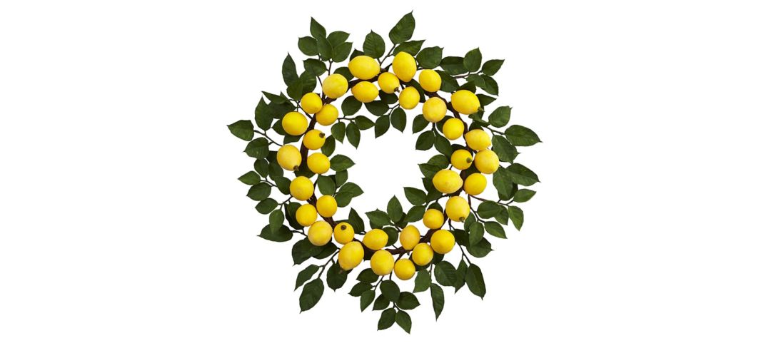 141145670 24in. Lemon Wreath sku 141145670