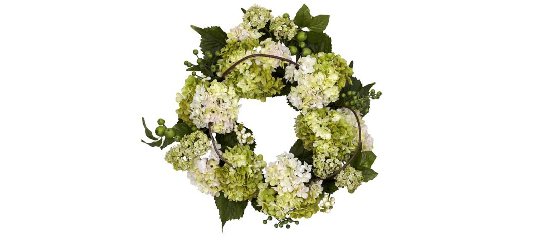 22in. Hydrangea Wreath