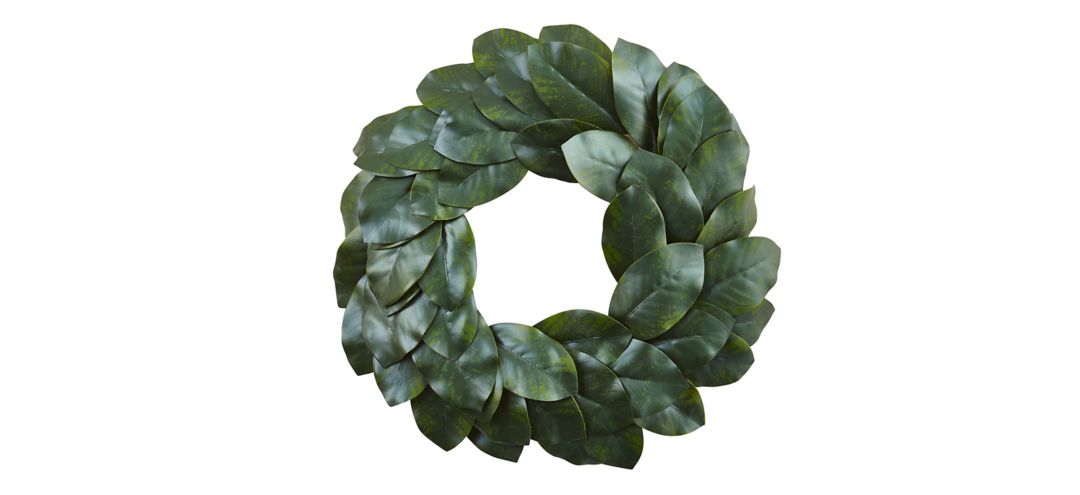 24in. Magnolia Leaf Wreath