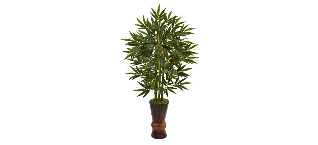5ft. Bamboo Artificial Tree in Bamboo Planter