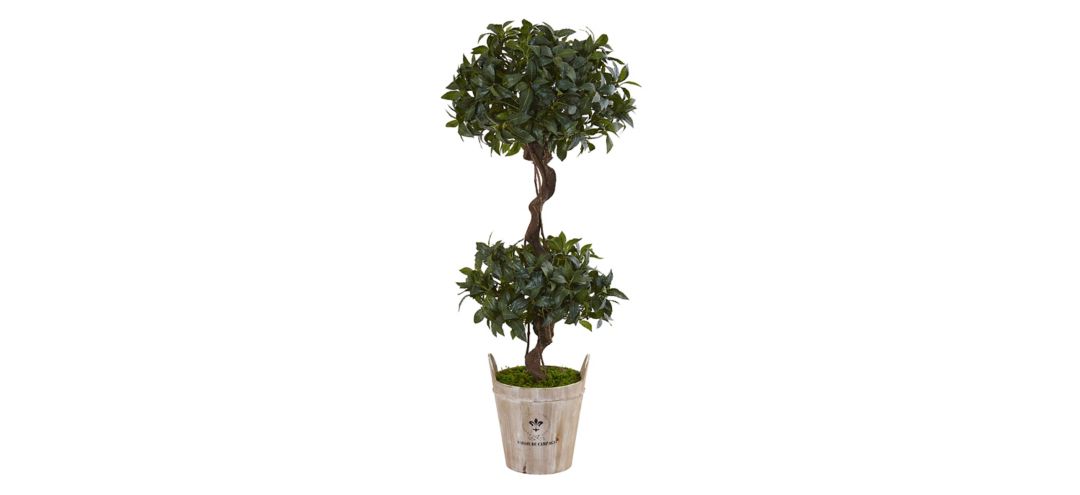 141158420 4.5ft. Sweet Bay Double Topiary Artificial Tree in sku 141158420