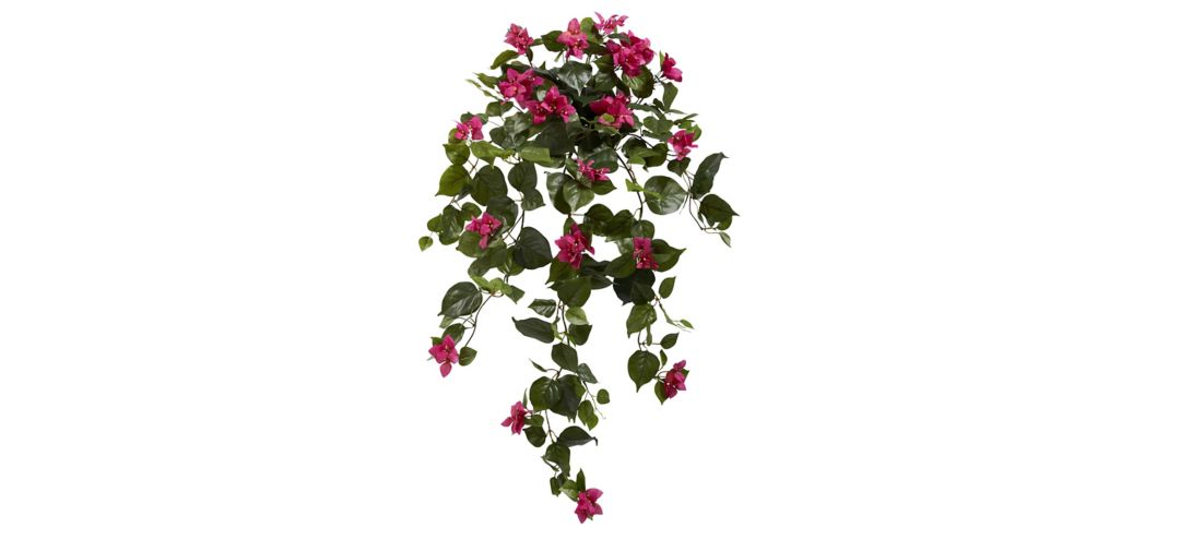 37in. Bougainvillea Hanging Artificial Plant (Set of 2)