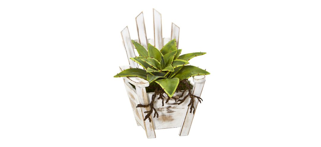 8in. Sansevieria Artificial Plant in Chair Planter