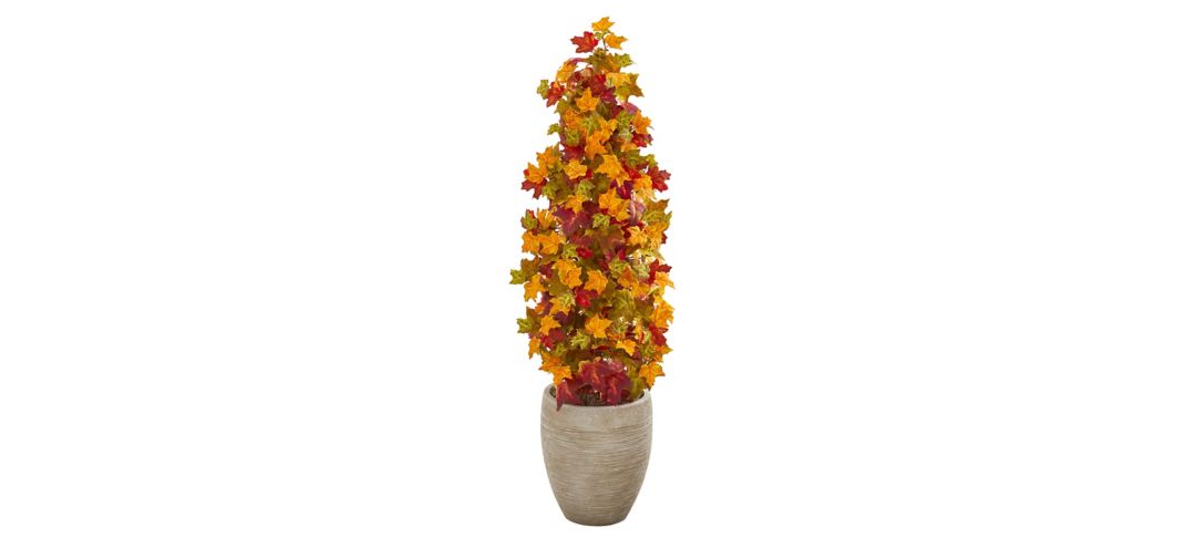42in. Autumn Maple Artificial Tree in Sand Colored Planter