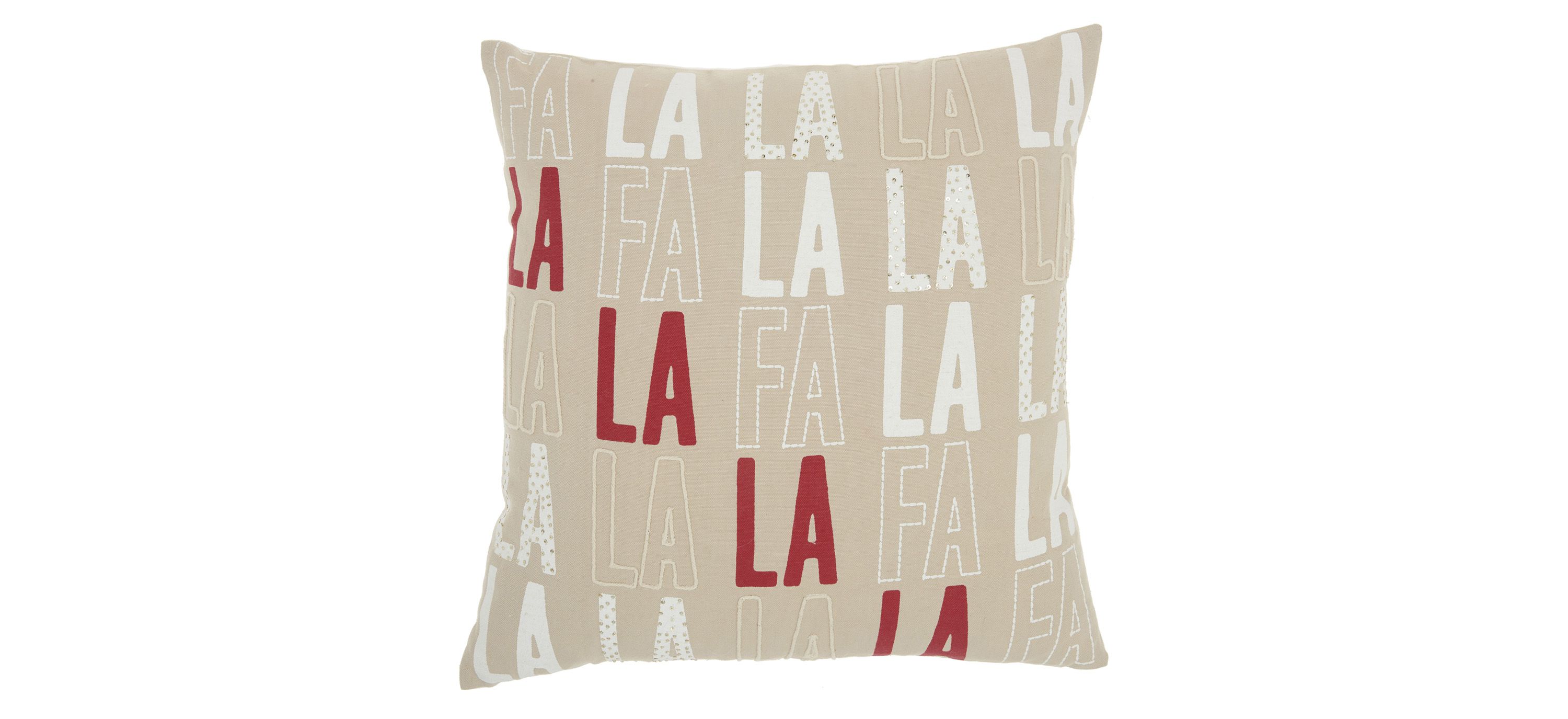 Home For the Holidays La-La-La Accent Pillow