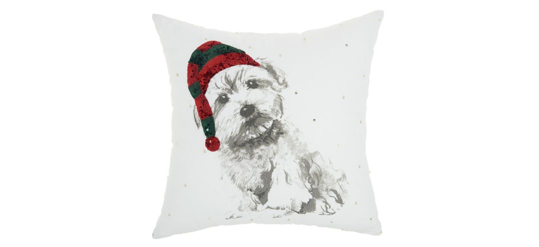 Home For the Holidays Terrier Accent Pillow