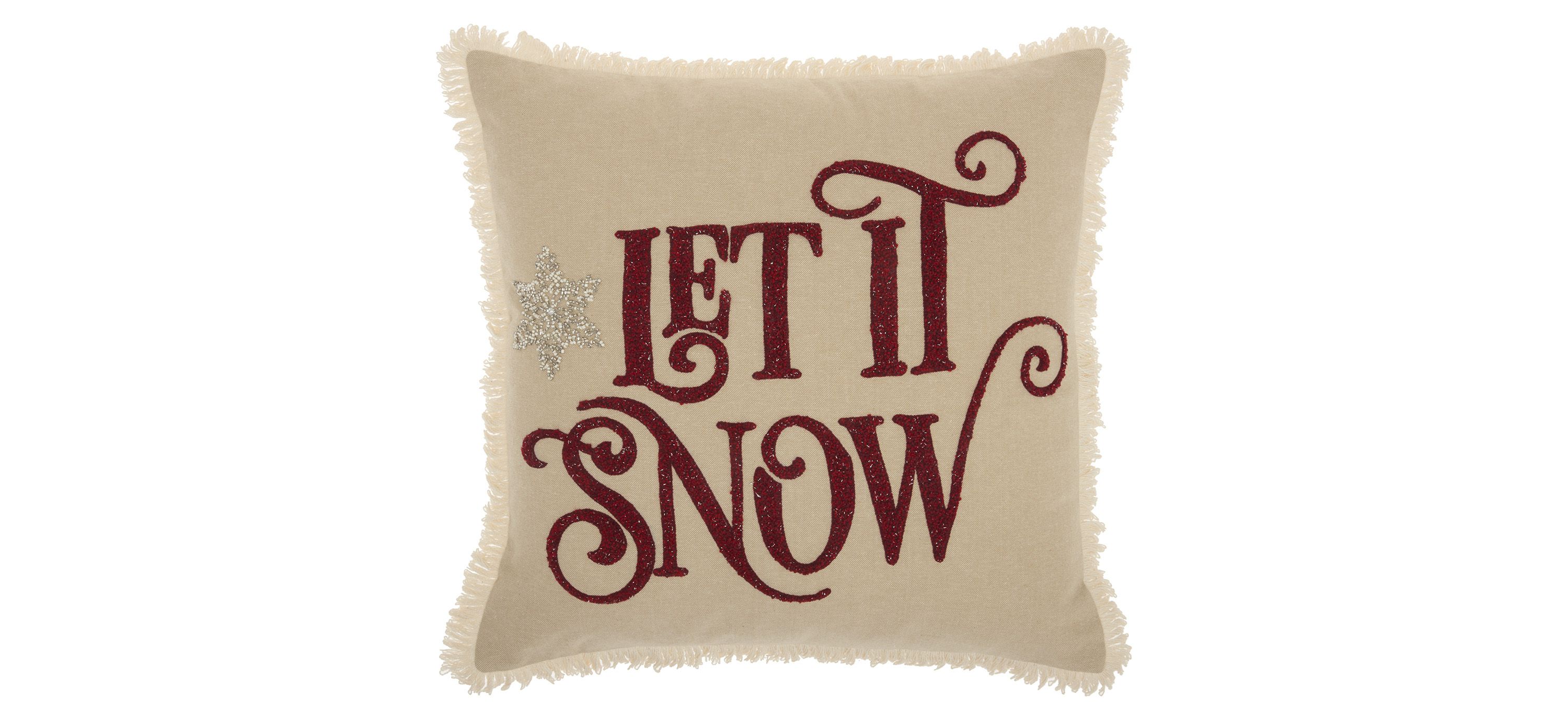Home For the Holidays Let it Snow 2 Accent Pillow