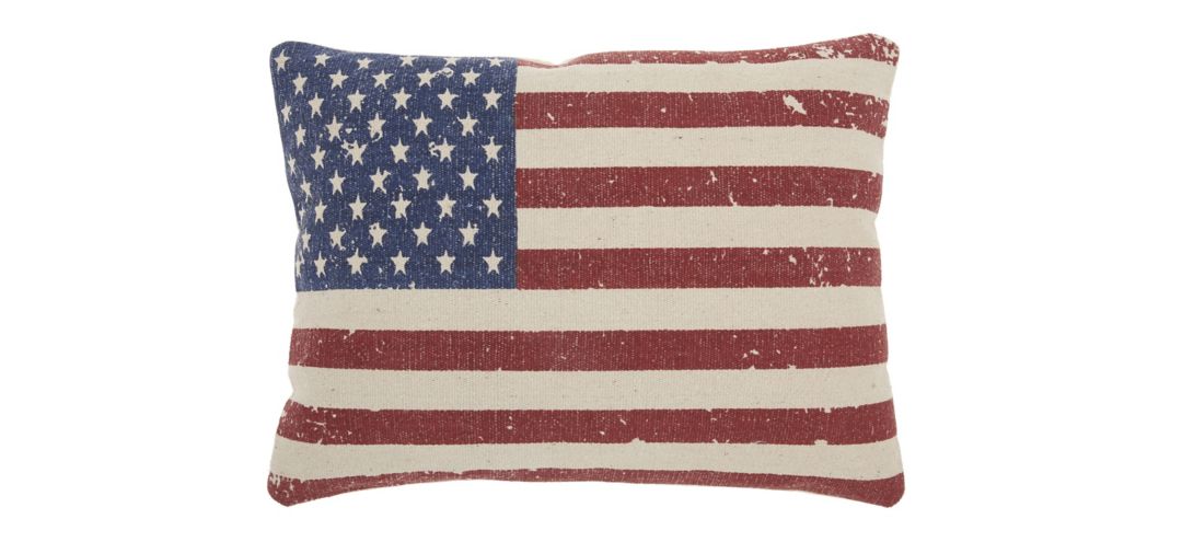 135115090 Nourison American Flag Print Throw Pillow sku 135115090