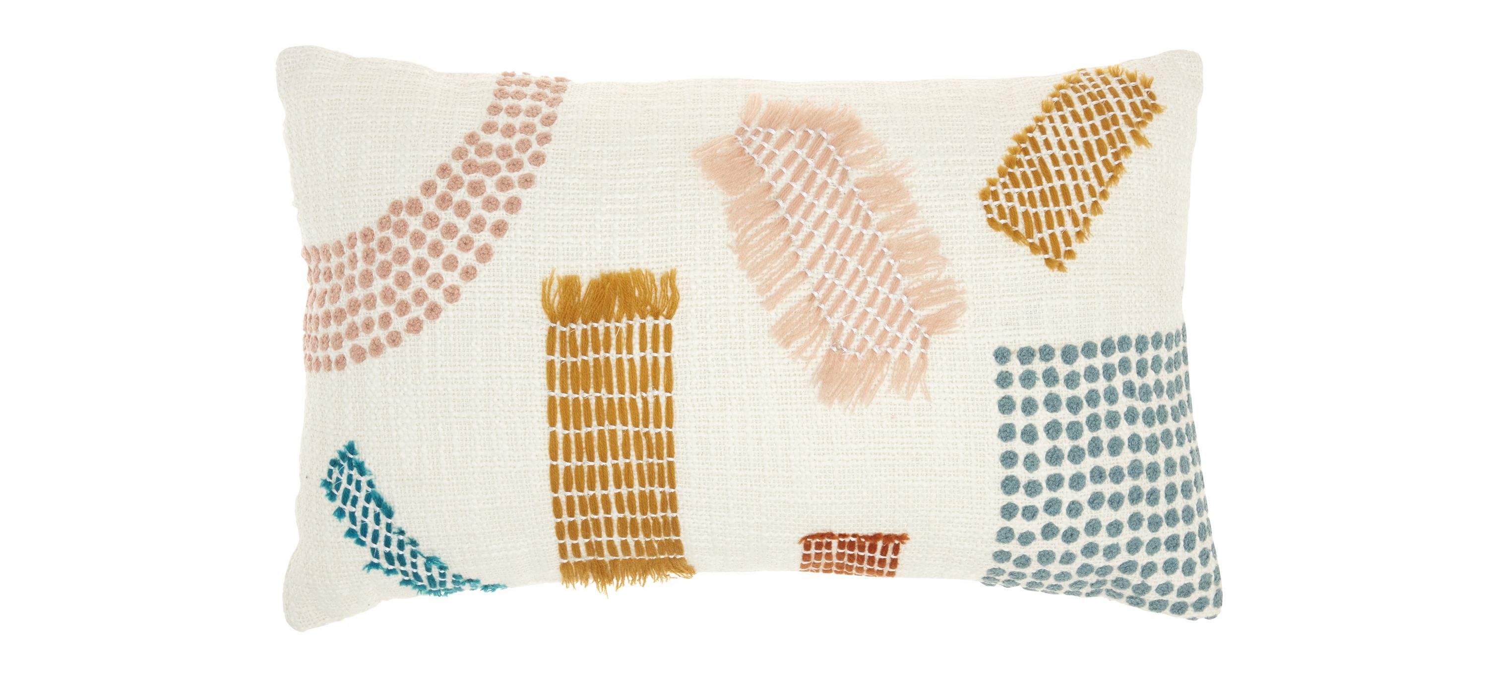 Mina Victory Woven Patches Throw Pillow