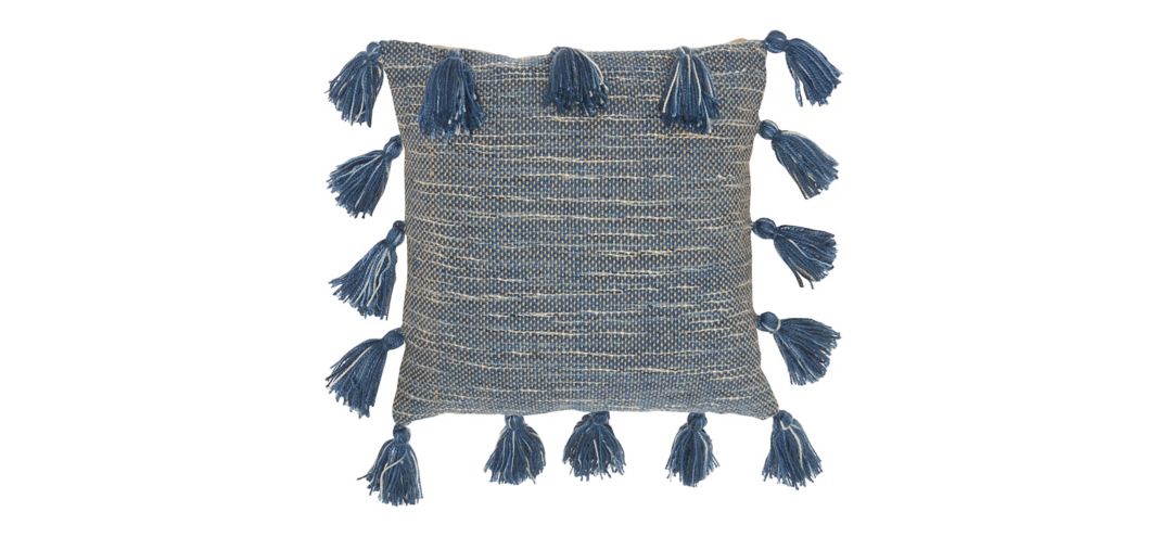Mina Victory 18 Woven With Tassels Throw Pillow