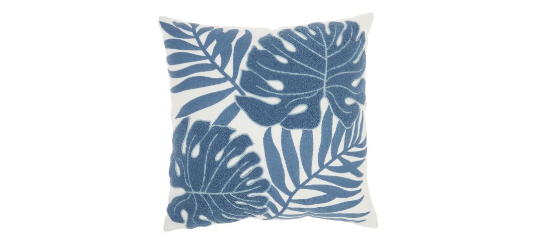 Mina Victory Embroidered Leaves Throw Pillow