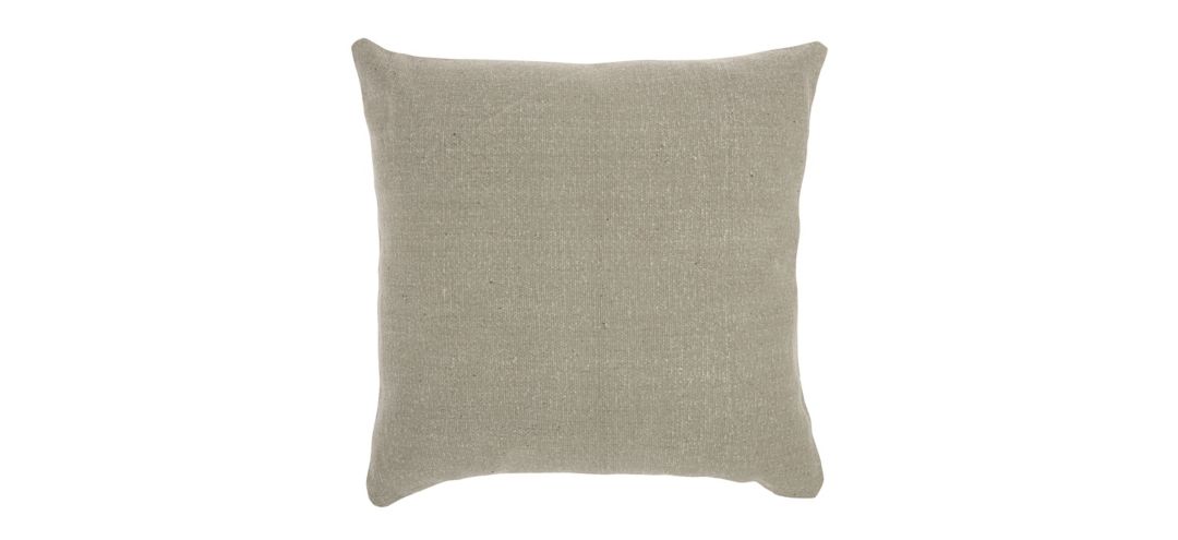 Nourison Stonewash Solid Gray Throw Pillow