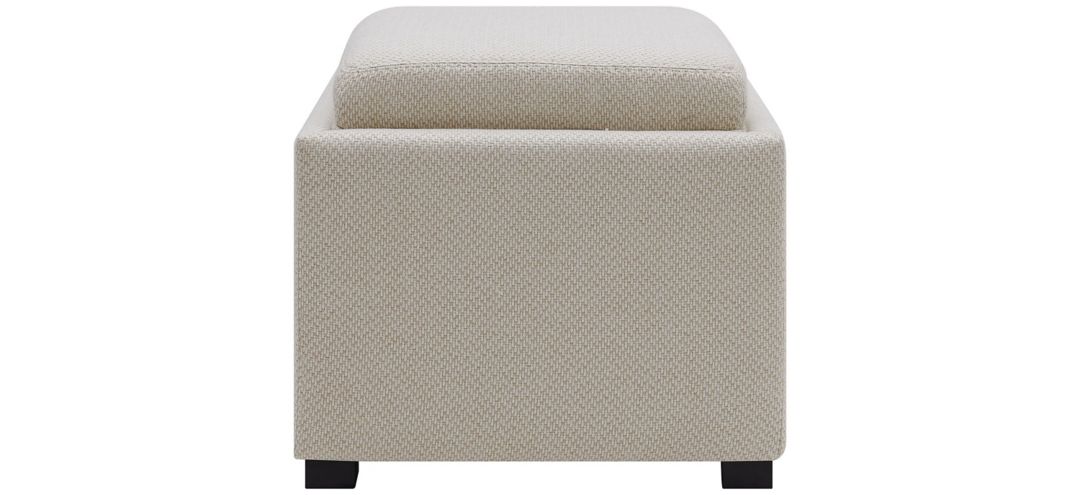 Cameron Square Fabric Storage Ottoman with Tray