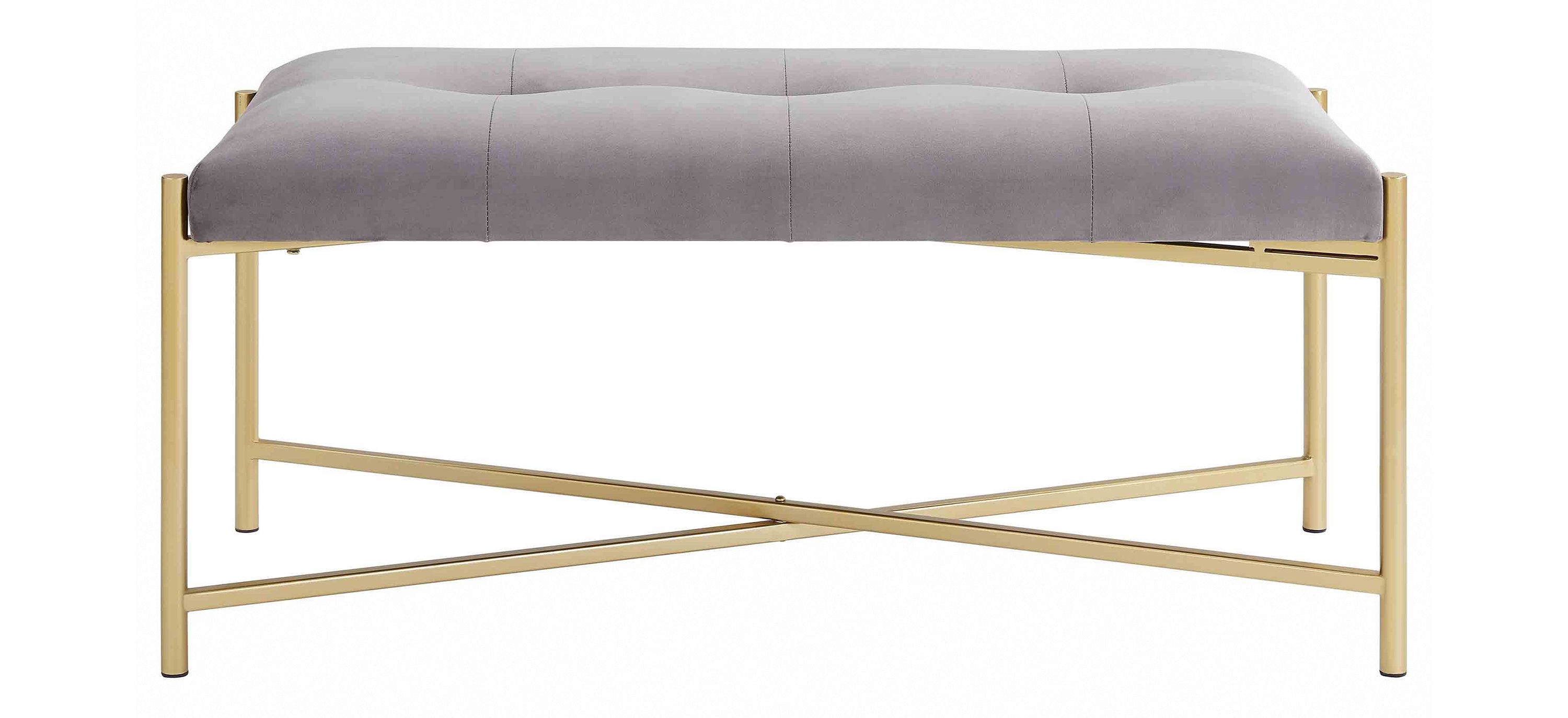 Stanford Velvet Fabric Bench