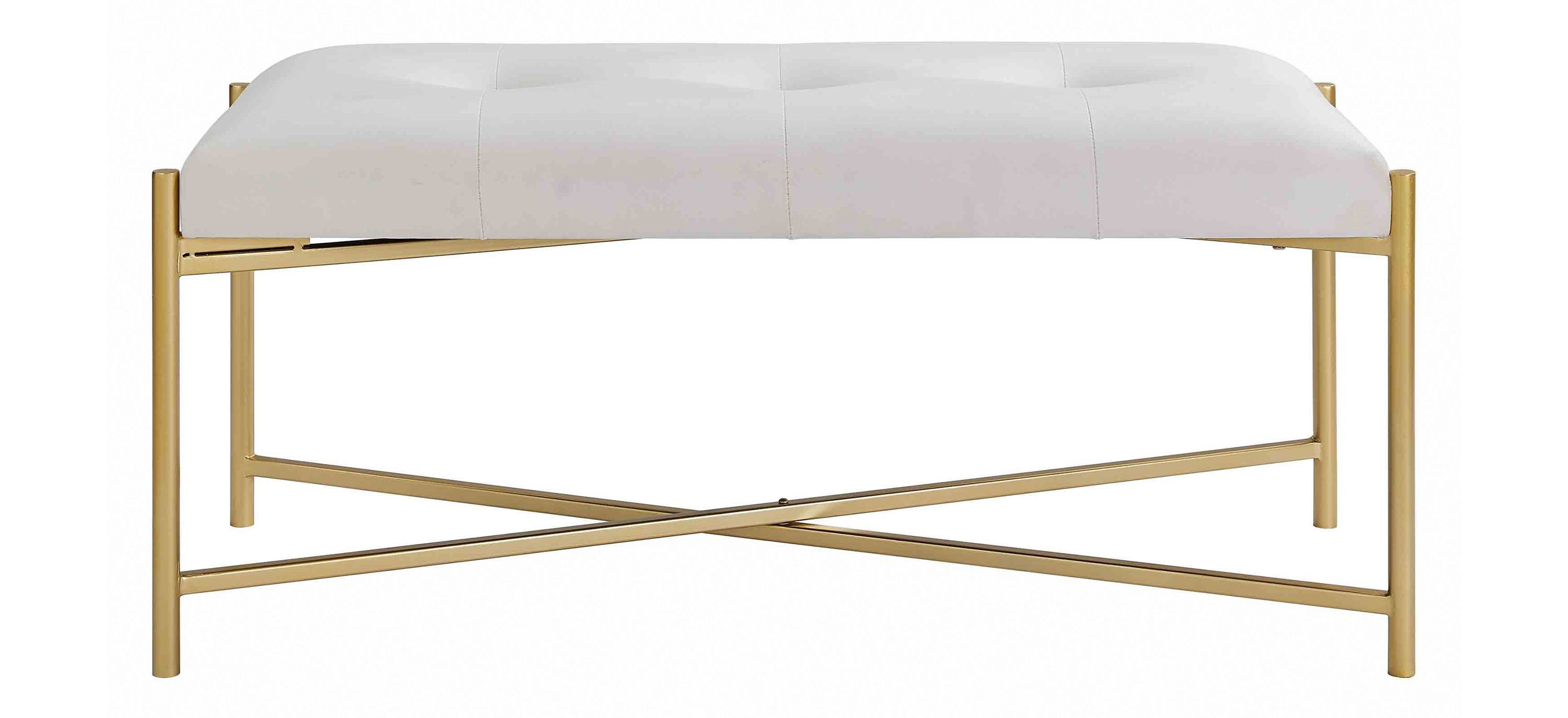 Stanford Velvet Fabric Bench