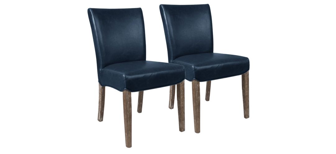 Beverly Hills Leather Dining Chair: Set of 2