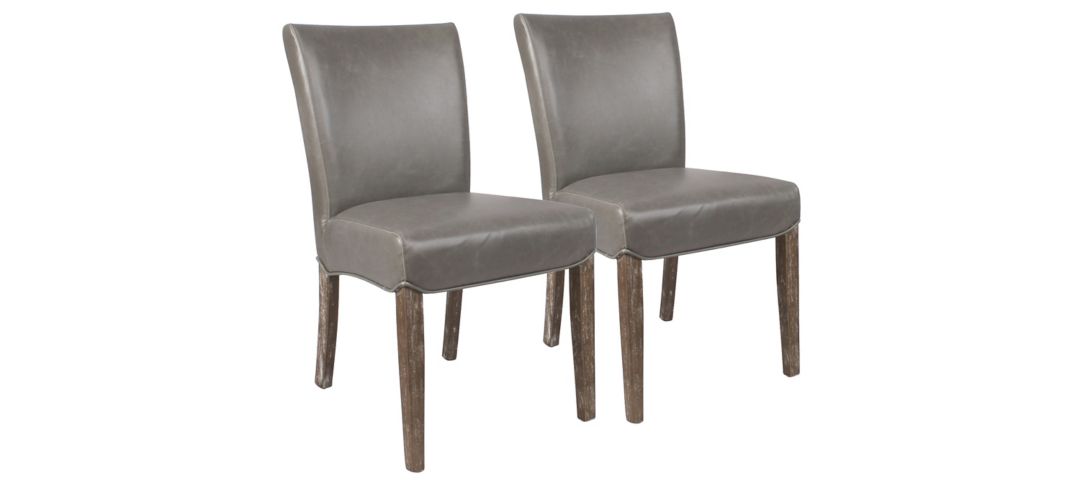 Beverly Hills Leather Dining Chair: Set of 2