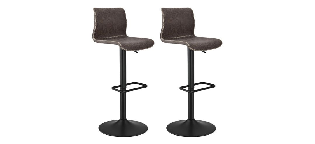 Jayden Gaslift Bar Stool: Set of 2