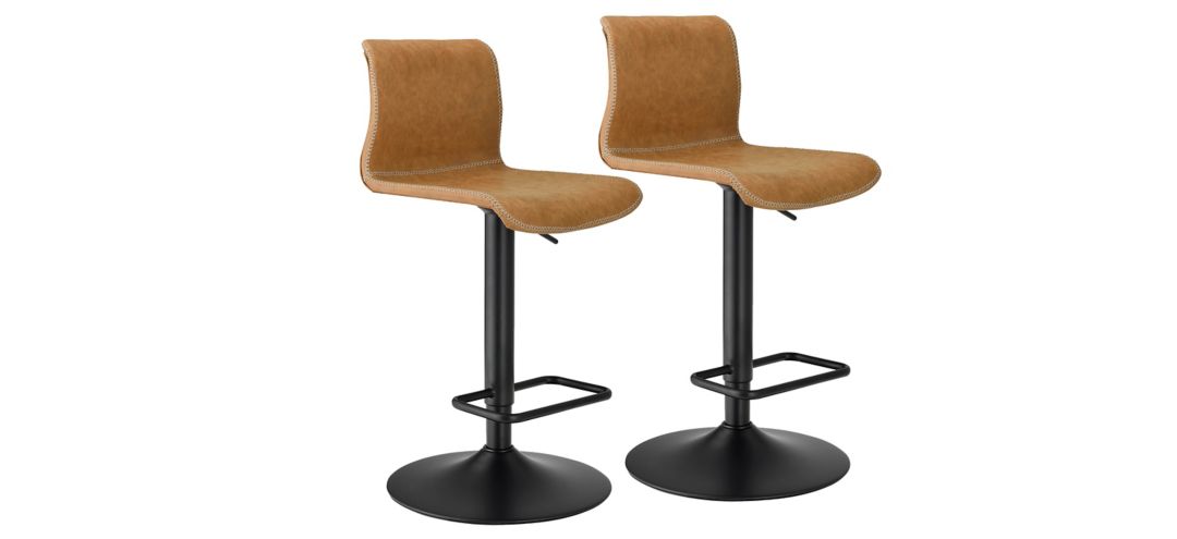 Jayden Gaslift Bar Stool: Set of 2