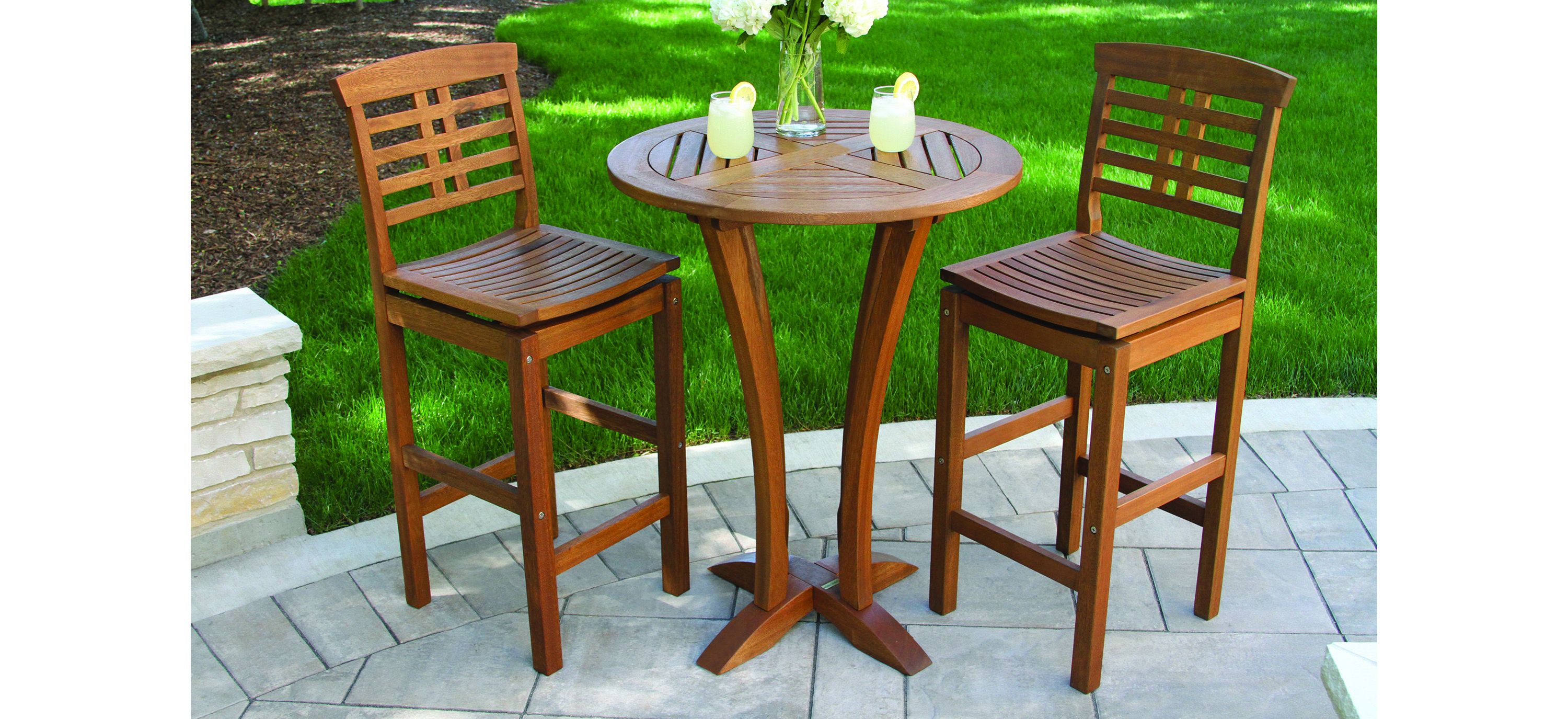 Sandpiper 3-pc. Outdoor Bar Table Set