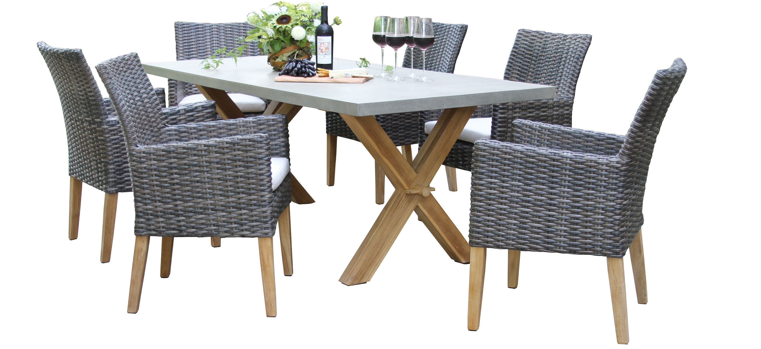 Cagle Outdoor 7-pc Table Set