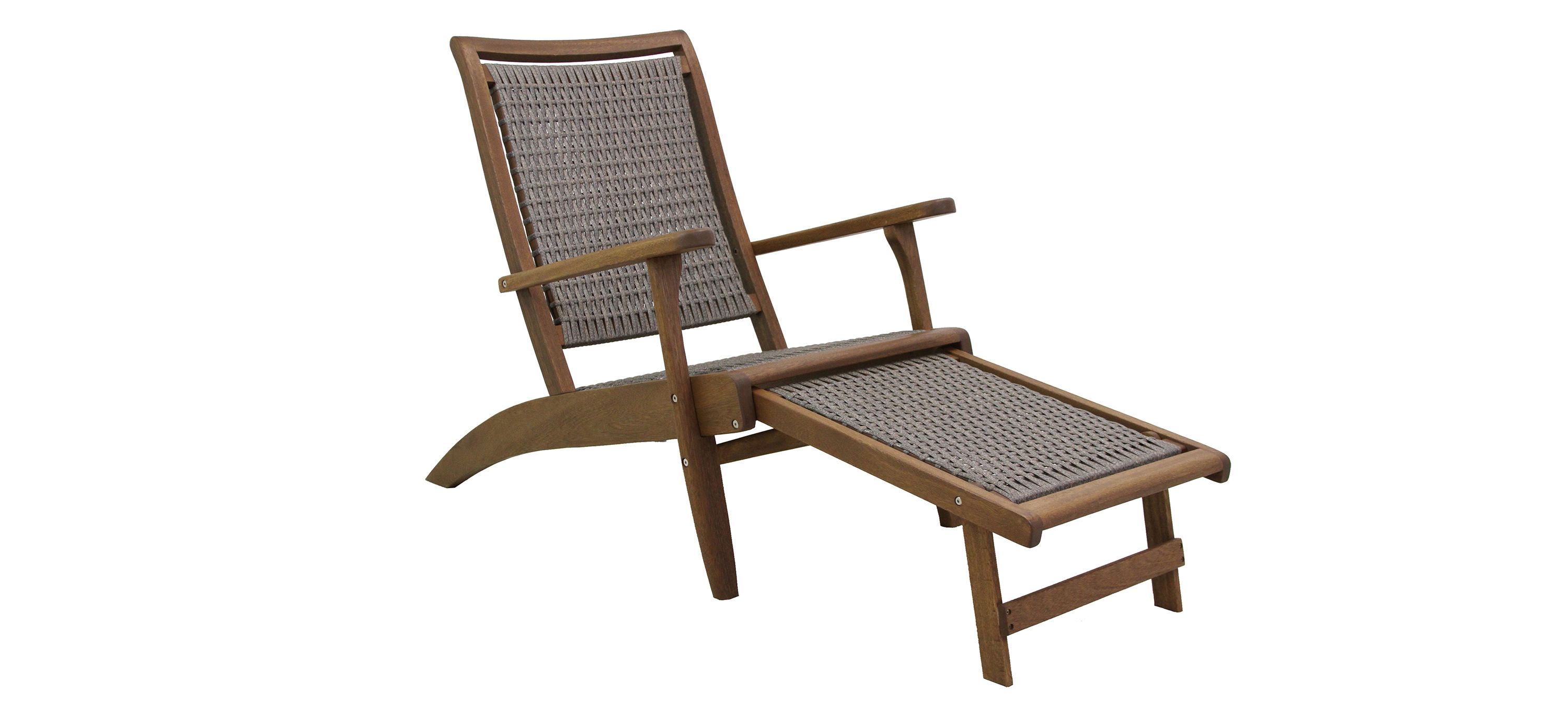 Ocean Ave Outdoor Lounger with Ottoman