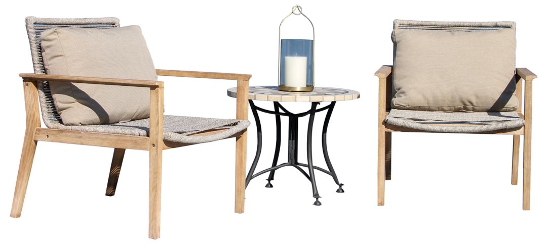 Bing 3 pc. Seating Group with Marble Accent Table