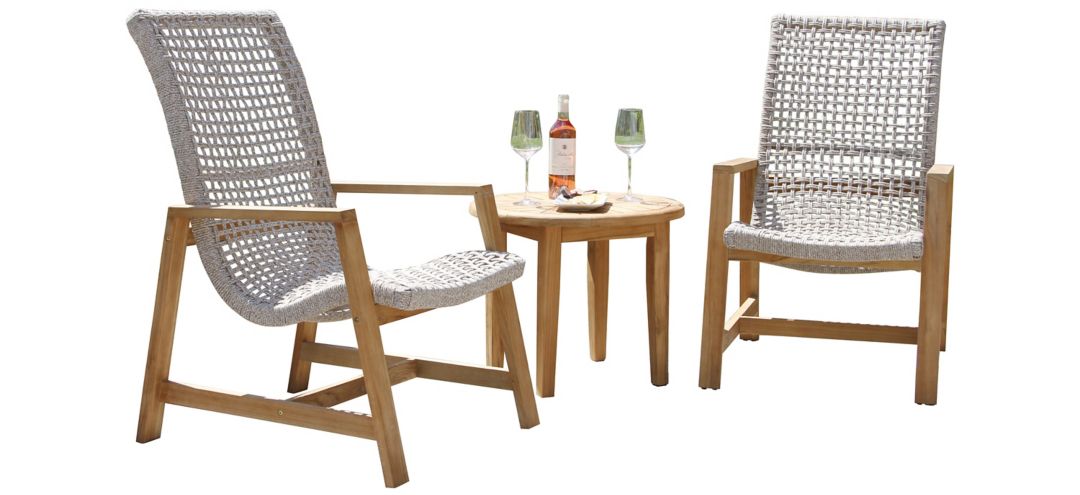 Nautical 3-pc. Teak Outdoor Lounge Set