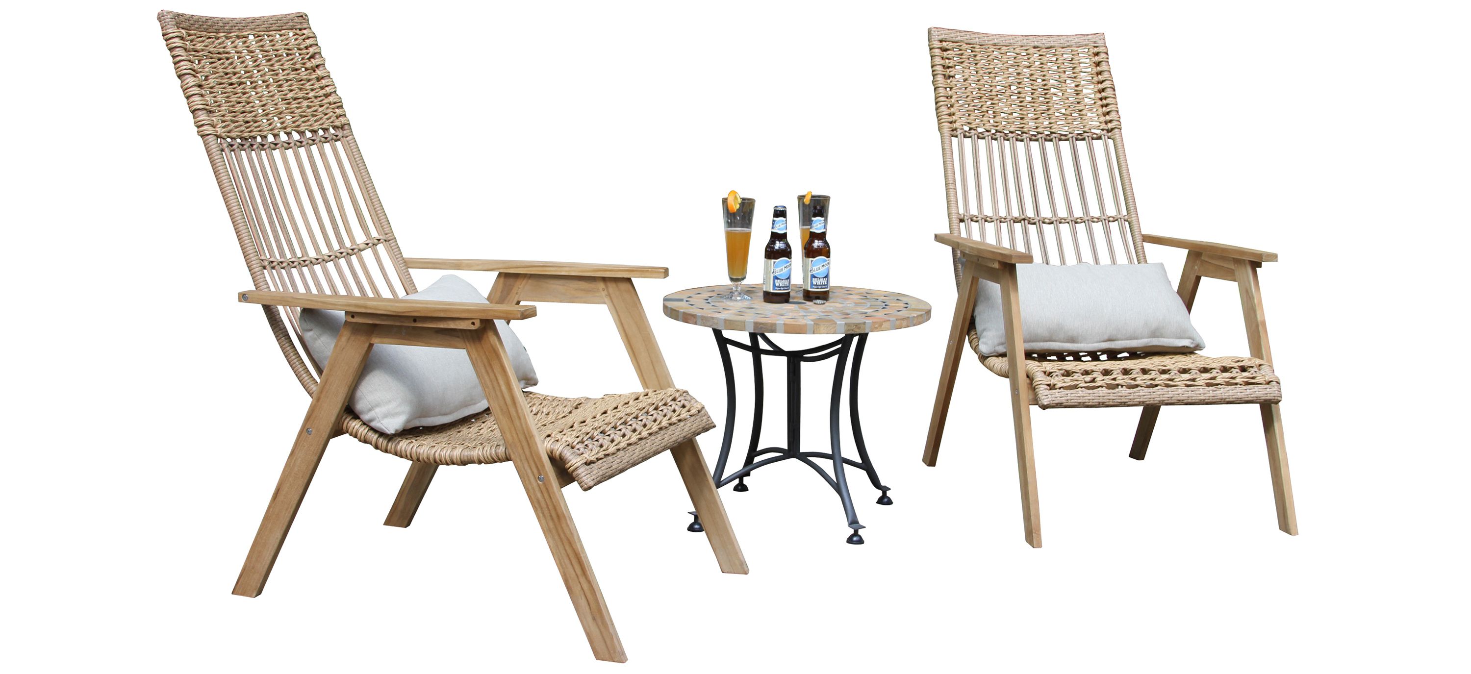 Bohemian 3-pc. Teak Outdoor Lounge Set