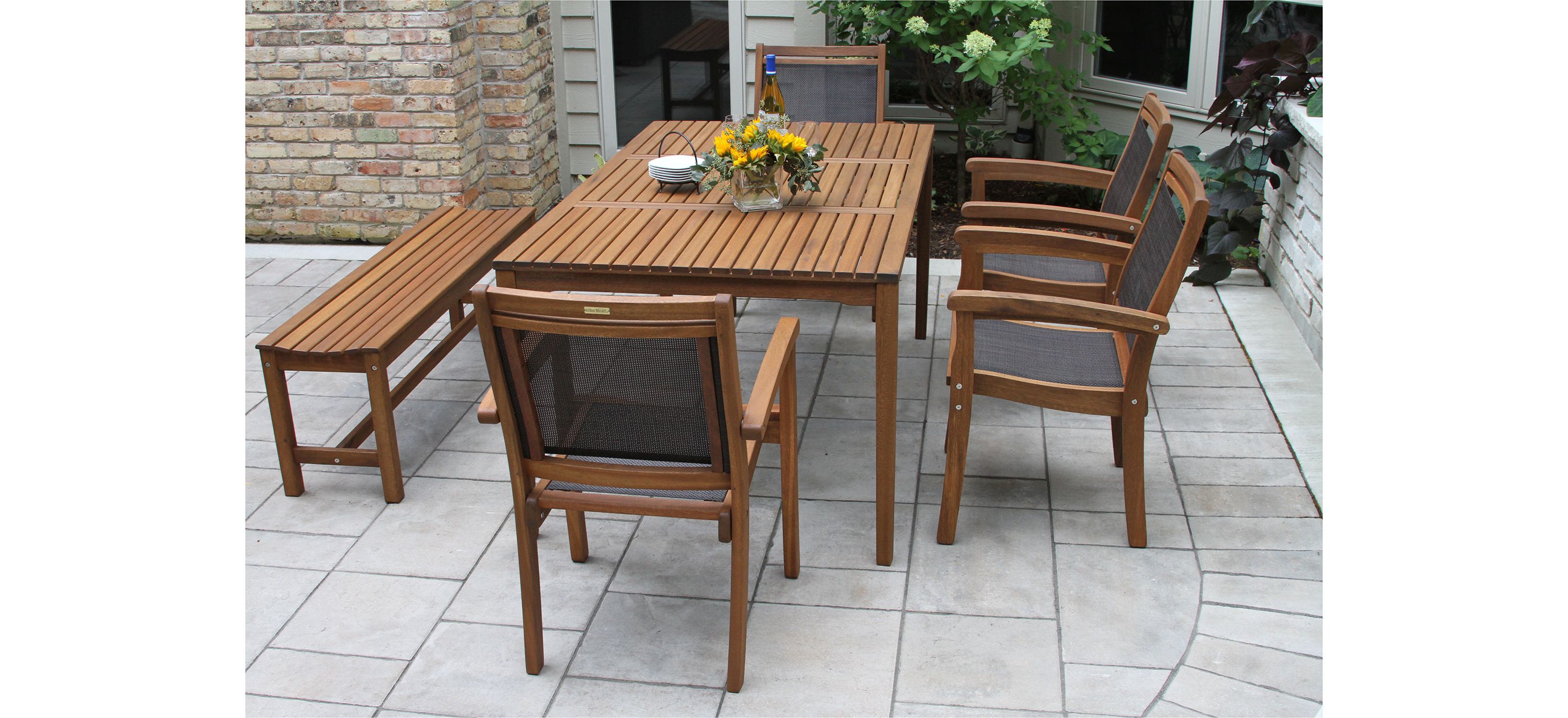Farmhouse 6-pc. Eucalyptus Outdoor Dining Set