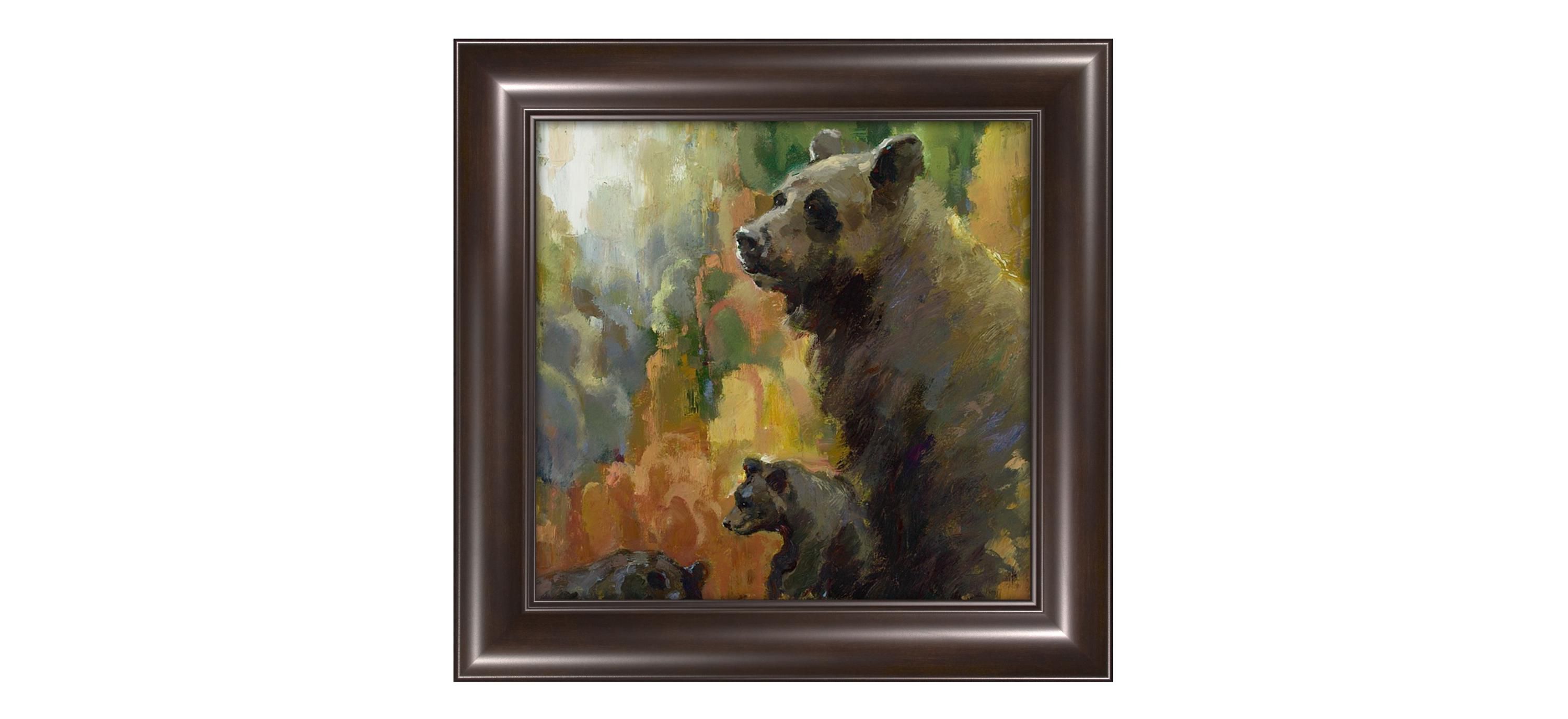Bear Framed Canvas Wall Art