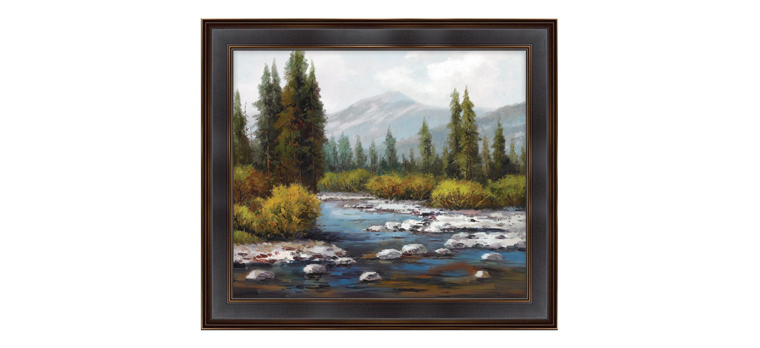 River Framed Canvas Wall Art
