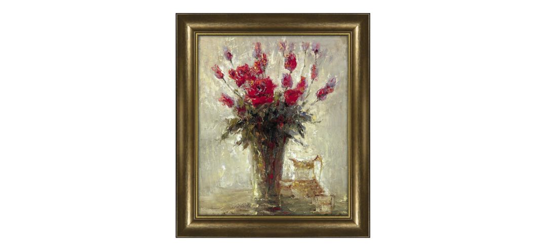 Vase With Milk Pitcher Framed Canvas Wall Art