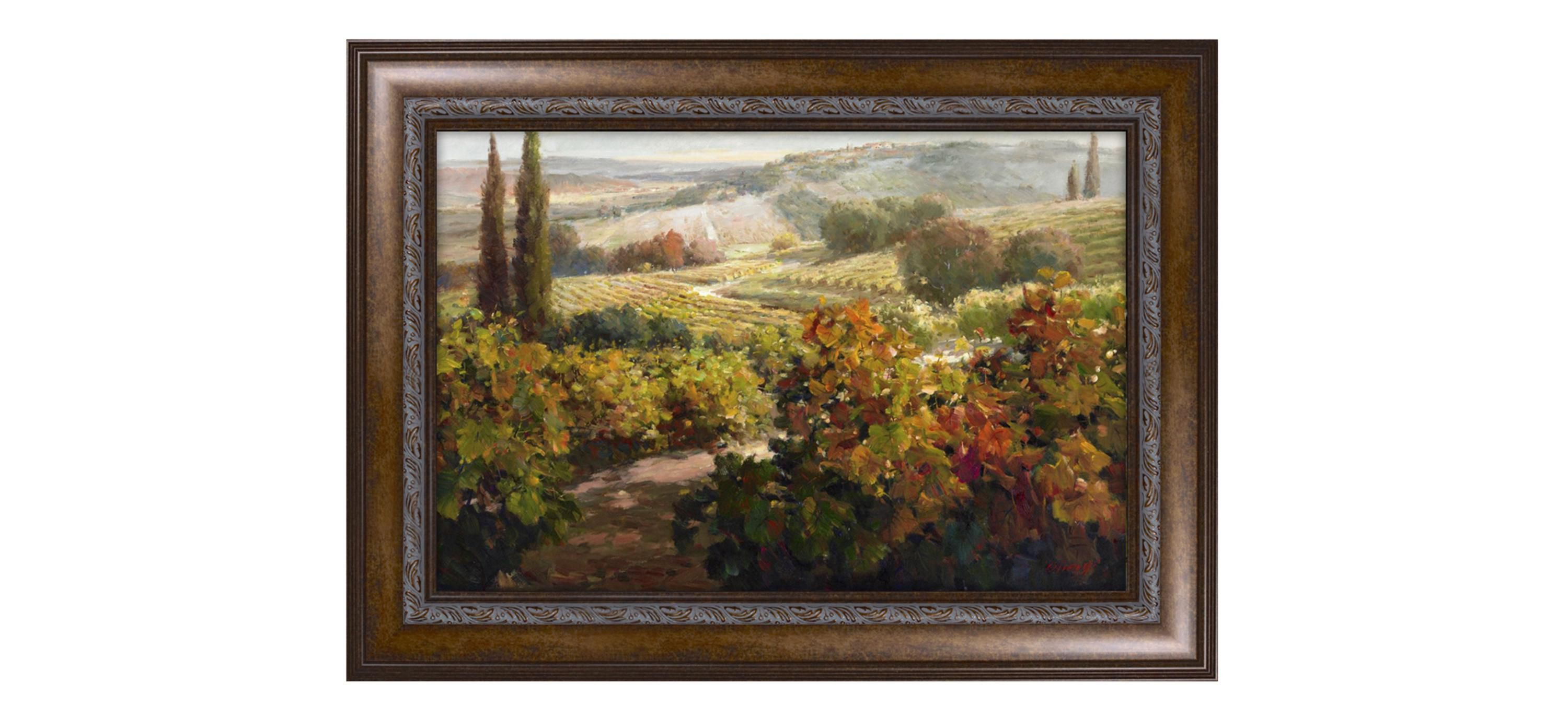 Tuscany Field Framed Canvas Wall Art