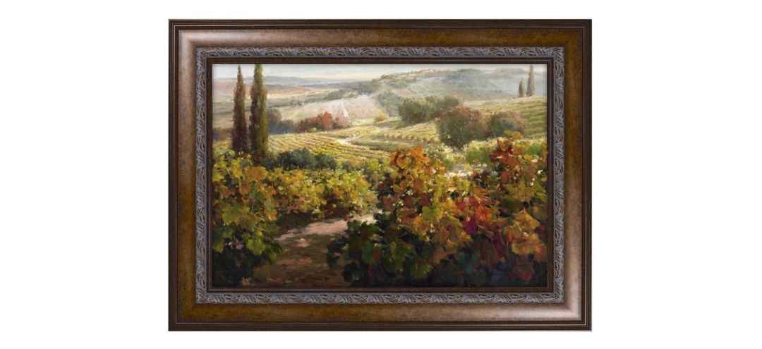 120179595 Tuscany Field Framed Canvas Wall Art sku 120179595